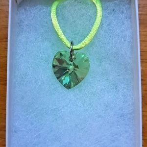 Summer Picnic Crystal Heart Necklace